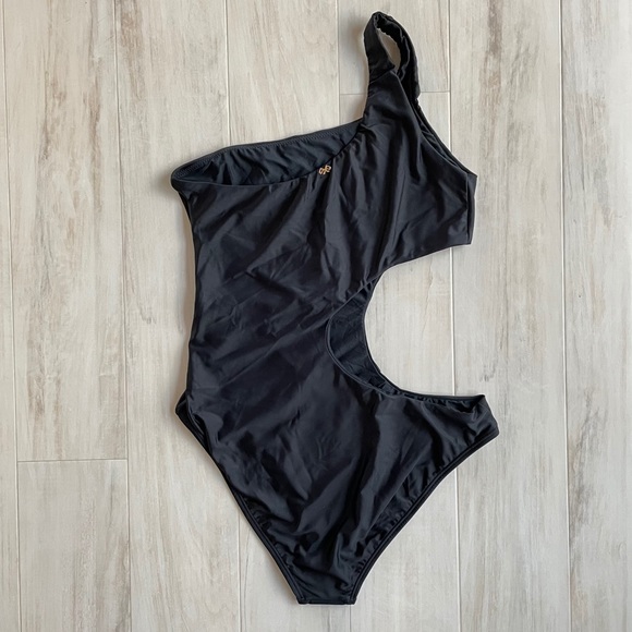 NWT PQ Chiani One Shoulder black One-Piece Suit - Picture 4 of 7